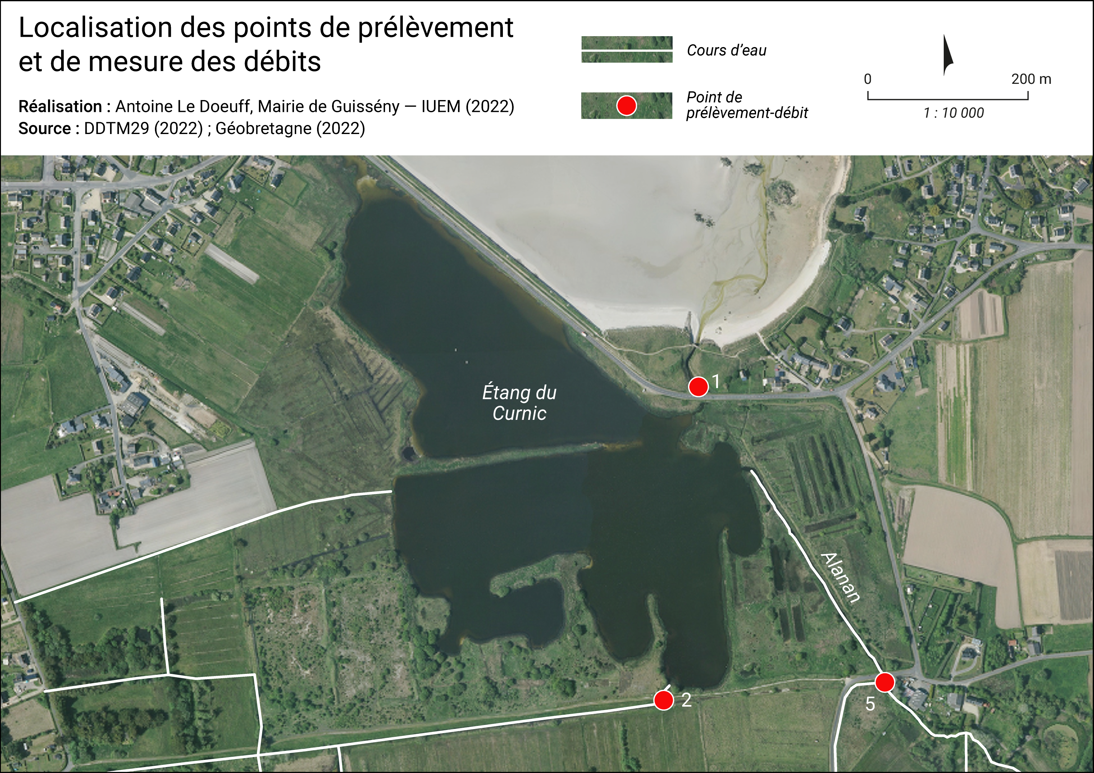 Localisation des points de prélèvement et de mesure